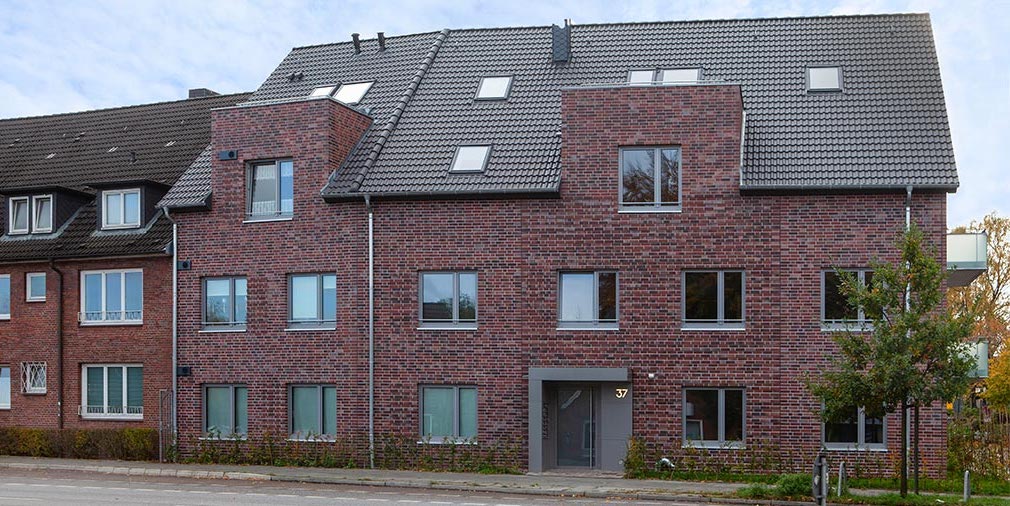 Mehrfamilienhaus 12 Wohnungen Hamburg Sasel 1 Front