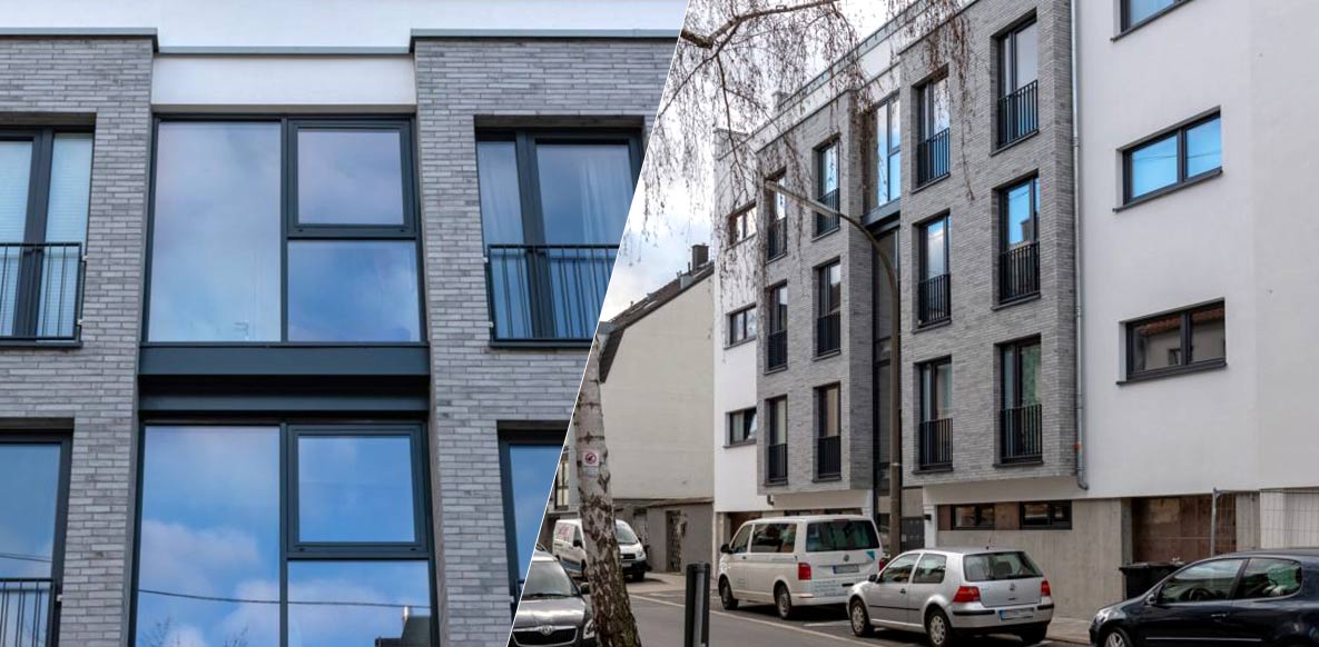 Mehrfamilienhaus in Bonn Beuel mit 10 Wohnungen von Grotegut Architekten, Frontansicht