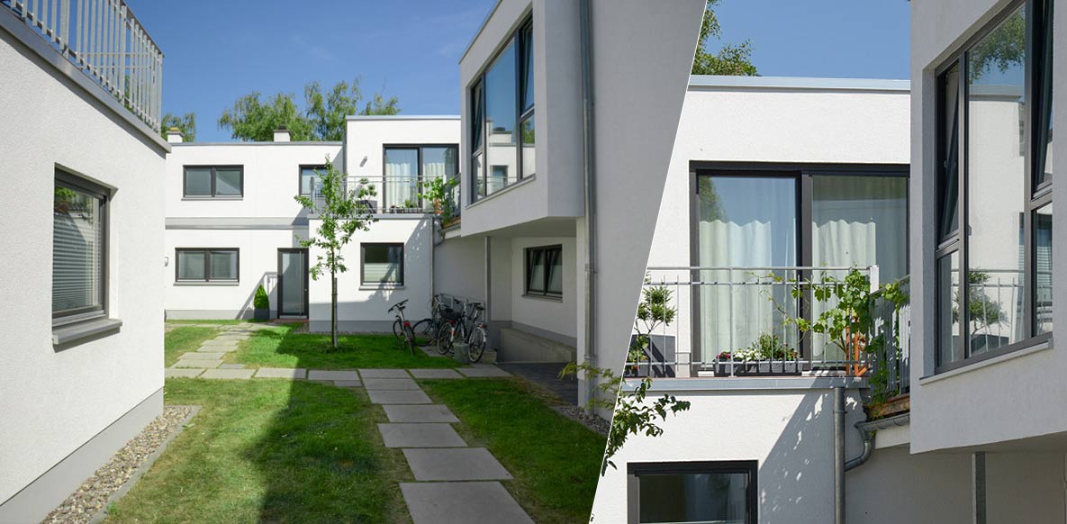 Mehrfamilienhausbau in Köln mit 8 Wohneinheiten als Hinterhofbebauung von Grotegut Architekten